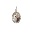 MD102530P20 - Medalha de Alumínio Oval Pequena Prata c/ 20un. São Luiz Gonzaga - 1,5x1cm