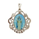 MD129140 - Medalha N. Sra. Do Equilíbrio Camafeu Níquel - 5,5x4,2cm
