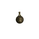 MD1420152 - Medalha São Bento Redonda Ouro Velho - 1,8x2,5cm