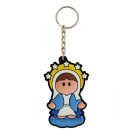 CH50017P10 - Chaveiro N. Sra. Das Graças Emborrachado c/ 10un. - 10x3,5cm