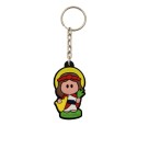 CH50028P10 - Chaveiro Santa Cecília Emborrachado c/ 10un. - 12x4cm