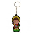 CH50408P10 - Chaveiro Santo Expedito Emborrachado C/ 10un.- 11X3cm