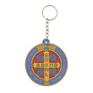 CH50411P10 - Chaveiro Medalha de São Bento Emborrachado c/ 10un. - 11X5cm