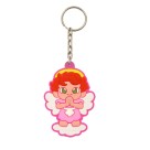 CH50803P10 - Chaveiro Santo Anjo Rosa Emborrachado c/ 10un. - 11x4cm