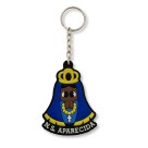 CH50004P10 - Chaveiro N. Sra. Aparecida Emborrachado c/ 10un. - 10x4,5cm