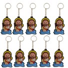 CH50414P10 - Chaveiro São Cristovão Emborrachado c/ 10un. - 12x3,5cm
