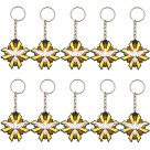 CH50812P10 - Chaveiro Divino Espírito Santo Emborrachado c/ 10un. - 11x5,5cm