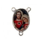 ET1681750P2 - Entremeio Sagrado Coração de Jesus e Maria Duplo Resinado c/ 2un. - 2,5x2cm