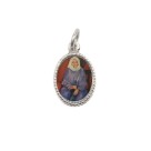 MD102466P20 - Medalha de Alumínio Oval Prata c/ 20un. Nhá Chica - 1,5x1cm