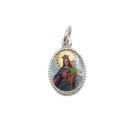MD102470P20 - Medalha de Alumínio Oval  Prata c/ 20un. N. Sra. Auxiliadora- 1,5x1cm