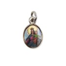 MD123003P4 - Medalha N. Sra. Auxiliadora Pícula c/ Cruz Níquel c/ 4un. - 1,5x1cm