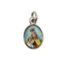 MD123019P4 - Medalha N. Sra. do Carmo Pícula c/ Cruz Níquel c/ 4un. - 1,5x1,8cm
