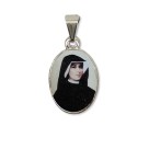 MD126040P2 - Medalha Santa Faustina e Jesus Misericordioso PX Dupla Níquel c/ 2un. - 3X1,5cm