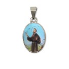 MD126037P2 - Medalha Santa Clara e São Francisco de Assis PX Dupla Níquel c/ 2un. - 3X1,5cm
