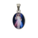 MD126400P2 - Medalha Jesus Misericordioso PX Dupla Níquel c/ 2un. - 3X1,5cm