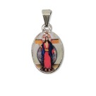 MD126450P2 - Medalha Santas Chagas de Jesus PX Dupla Níquel c/ 2un. - 3X1,5cm