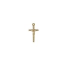 CZ891080P2 - Crucifixo Metal Dourado c/ 2un. - 2,7x1,4cm