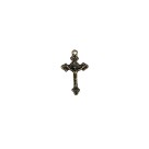 CZ891122P10 - Crucifixo Metal Ouro Velho c/ 10un. - 3x2cm