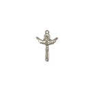 CZ891200P2 - Cruz Metal Níquel Santissíma Trindade c/ 2un. - 3x2,8cm
