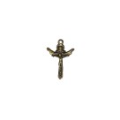 CZ891202P2 - Cruz Metal Ouro Velho Santissíma Trindade c/ 2un. - 3x2,8cm