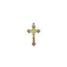 CZ861186P2 - Cruz São Bento Metal Dourado c/ 2un. - 4,1x2,4cm
