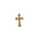 CZ861206P2 - Cruz São Bento Metal Dourado c/ 2un. - 4,4x2,7cm
