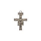 CZ861620P2 - Crucifixo Metal Níquel São Damião c/ 2un. - 4,4x3,8cm