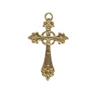 CZ851023 - Crucifixo Metal Dourado - 6,4x3,7cm