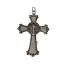 CZ851350 - Cruz São Bento Níquel Envelhecido - 7,7x5,7cm