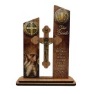 QD1987403 - Adorno de Mesa São Bento - 27,5x20,5cm (AD103)
