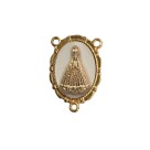 ET1610601 - Entremeio N. Sra. Aparecida Dourado Resinado 1un. - 3,2x2,2cm