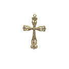 CZ1470050 - Cruz Metal Dourada c/ Strass - 6,9x4,3cm 