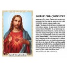 ST16030 - Mini Santinho Sagrado Coração de Jesus Biscuit c/ Oração