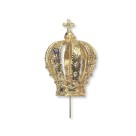 CS3164 - Coroa de Fundição c/ Strass Branco p/ Imagem de Nossa Senhora (F5) - 11,5x6cm Diâmetro 2,8cm