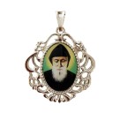 MD129468 - Medalha São Charbel Camafeu Níquel - 4,5x4cm