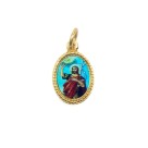 MD102230P20 - Medalha de Alumínio Oval Dourada c/ 20un. São  João Batista - 1,5x1cm