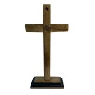CU760076 - Crucifixo de Mesa São Bento Madeira - 27x13cm (2154)