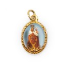 MD103069P10 - Medalha de Alumínio Oval Dourada c/ 10un. N. Sra. Virgem da Luz - 2X1,3cm