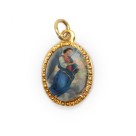 MD103406P10 - Medalha de Alumínio Oval Dourada c/ 10un. São Gabriel Arcanjo - 2X1,3cm