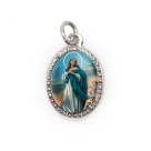 MD103604P10 - Medalha de Alumínio Oval Prata c/ 10un. N. Sra. Da Conceição - 2X1,3cm