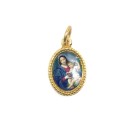 MD102006P20 - Medalha de Alumínio Oval Dourada c/ 20un. N. Sra. Da Divina Providência - 1,5x1cm