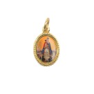 MD102017P20 - Medalha de Alumínio Oval Dourada c/ 20un. N. Sra. Do Bom Parto - 1,5x1cm
