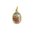 MD102200P20 - Medalha de Alumínio Oval Dourada c/ 20un. Divino Pai Eterno - 1,5x1cm