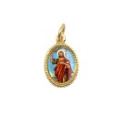 MD102217P20 - Medalha de Alumínio Oval Dourada c/ 20un. São  João Batista - 1,5x1cm