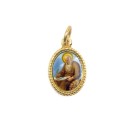 MD102221P20 - Medalha de Alumínio Oval Dourada c/ 20un. São Jerônimo - 1,5x1cm