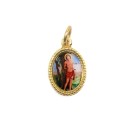 MD102225P20 - Medalha de Alumínio Oval Dourada c/ 20un. São Sebastião - 1,5x1cm