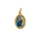 MD102305P20 - Medalha de Alumínio Oval Dourada c/ 20un. São Gabriel Arcanjo - 1,5x1cm
