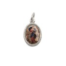 MD102410P20 - Medalha de Alumínio Oval Prata c/ 20un. N. Sra. Desatadora de Nós - 1,5x1cm