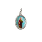 MD102515P20 - Medalha de Alumínio Oval Prata c/ 20un. São Judas  - 1,5x1cm