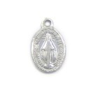 MD520055P20 - Medalha N. Sra. Das Graças Alumínio Prateada c/ 20un. - 2x1,3cm